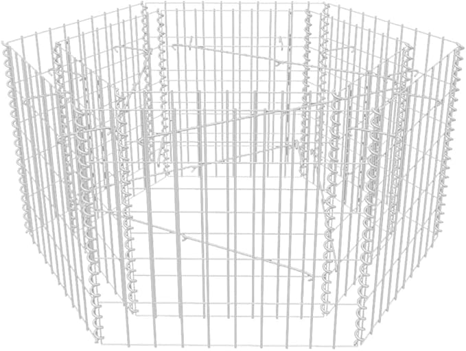 Planter Fencing Galvanized Steel Wire Patio Flower Plant Raised Bed Basket Stone Wire Fencing for Garden Outdoor Landscape Hexagonal Gabion Raised Bed 39.4x35.4x19.7