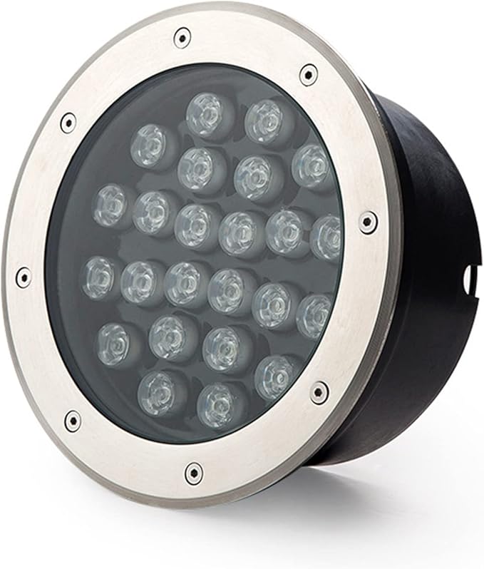 Outdoor Ground Light Recessed Round Landscape Lamp AC85-110V IP66 Waterproof Spotlight for Driveway Garden Pathway Patio Step Underground Light