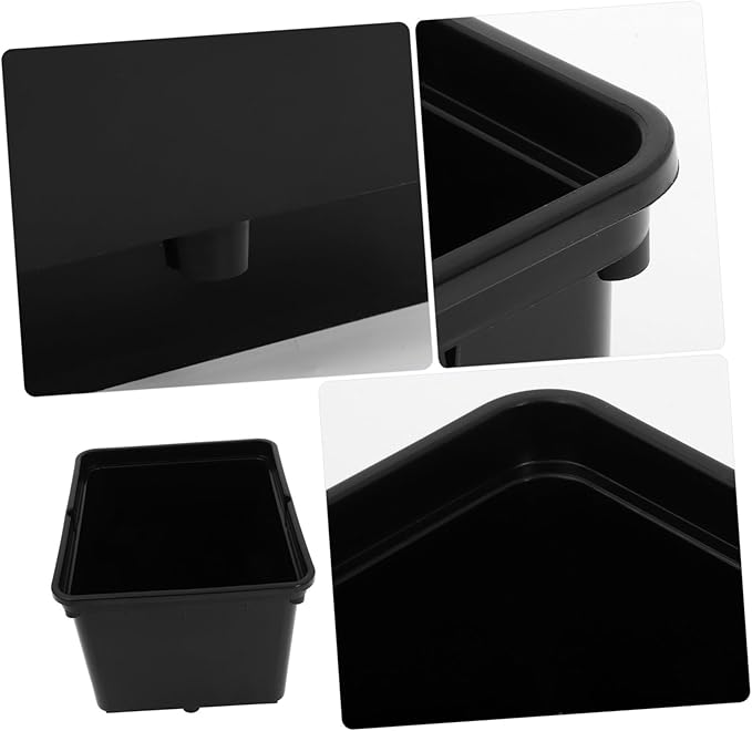 POPETPOP 1set Soilless Cultivation Barrels for Hydroponic Gardening Vegetable and Fruit Planting Nursery Boxes Black No Lid for Indoor and Outdoor Plant Growth