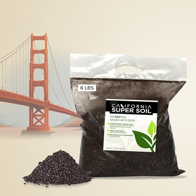 California Super Soil Premium 100% Organic Super Soil Kit 18+ Nutrient Blend - Living Soil Technology - Potting and Garden Soil for Indoor Grow Kit - Includes (7X) 6 Lbs Bag of CaliSuperSoil
