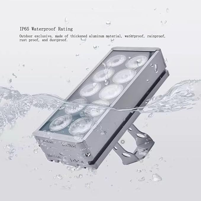 LED Beam Spotlight Rectangle Led Spot Lights IP65 Waterproof Wall Washer Light Outdoor Building Flood Lamp for Patio Hotel Villas Landscape Lighting(Blue30W-220V)