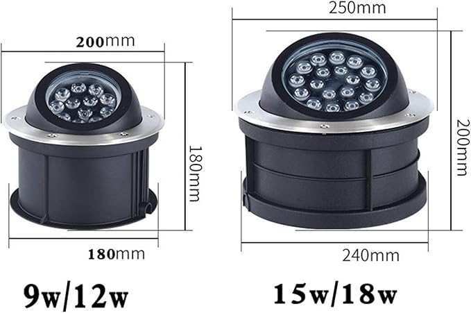 LED Garden Buried Light 85-110V Outdoor Underground Spotlight IP67 Waterproof Floor Lamp for Pathway Patio Bridge Landscape Lighting