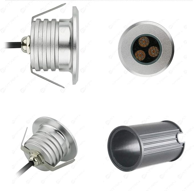 Recessed Underground Light - Outdoor Led Underground Light No Glare Landscape Lighting Spotlight Ip67 Waterproof Garden Lights Led Decking Lights Apply to Stairs TER-White Light-6W
