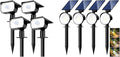 nipify 4 Pack Solar Motion Spotlights+4pack 3CCT Solar Spotlights