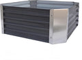 Galvanized Raised Garden Bed Outdoor Metal Quadrilateral Planter Box Deep Root Planters Boxes 2.65ft x 2.65ft Suitable for Plants Flowers Vegetables Herbs Fruits Dark Grey