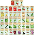 Set of 43 Assorted Vegetable &amp Herb Seed Packets - 10000+ Seeds! - Deluxe Garden Heirloom Seeds - 100% Non-GMO - Includes Mylar Storage Bag
