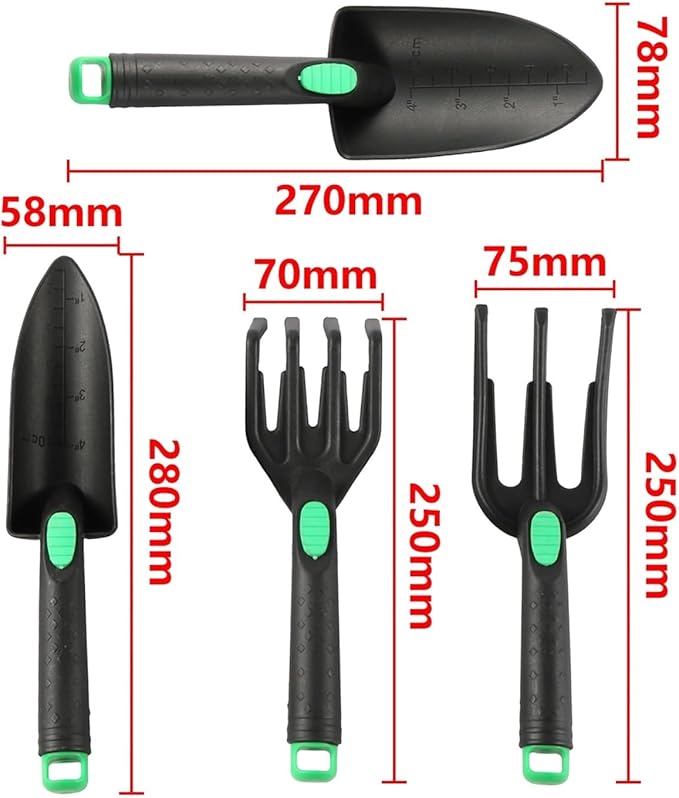 Garden Tool Set for Plants Flower Pot Shovel Rake Spade Tools Plant Weeding(3)