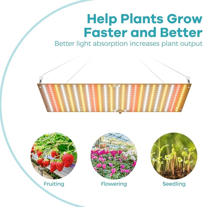 2PCS 800W Led Plant Growing 234Leds Light Dimmable &amp High Efficiency &amp Deeper Penetration Lamps for Seed Starting Vegetables Bloom Full Spectrum Plant Grow Lights for Hydroponic Indoor Plants