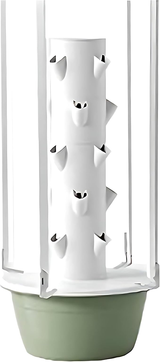 Hydroponics Tower Vertical Garden Planter Soilless Cultivation Grow Tower Top Water Distribution Driven recirculation Food-Grade Materials for Vegetables Strawberries Withlights-5Layer