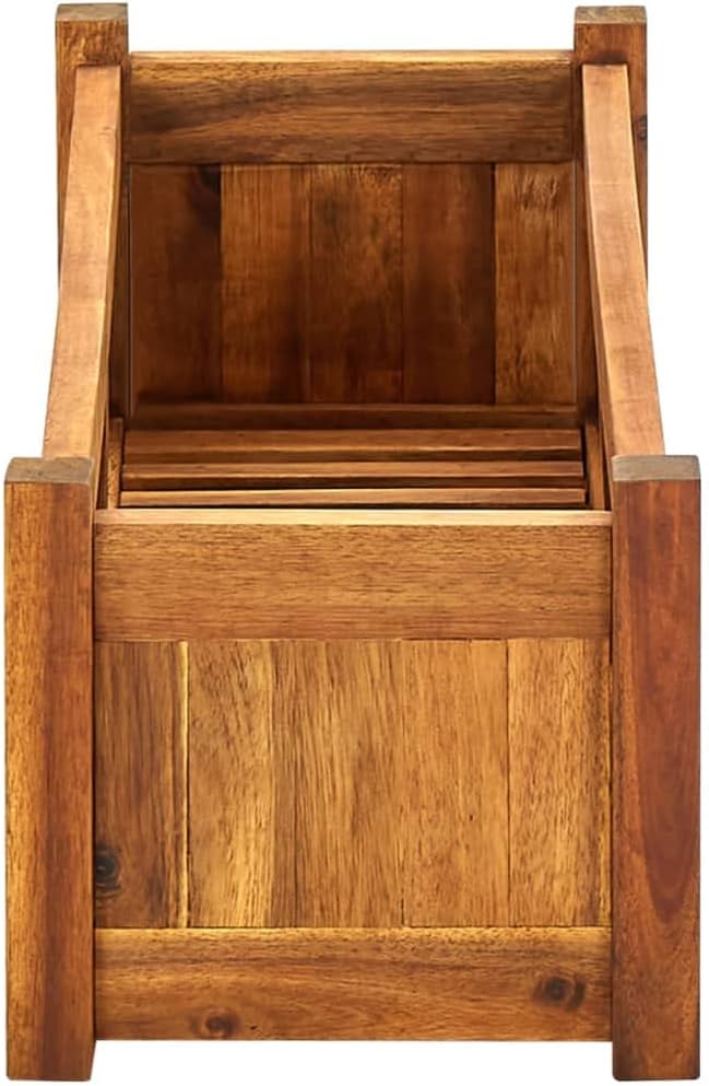 SKM Garden Raised Bed Acacia Wood 29.9x10.9x9.8