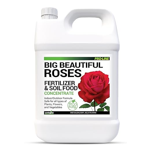 Covington Liquid Rose Fertilizer for All Types (1 Gal) – Liquid Concentrate for Desired Rose Tone – Natural Flower Bush Fertilizer for Indoor &amp Outdoor Use – Bloom Growth Plant Food