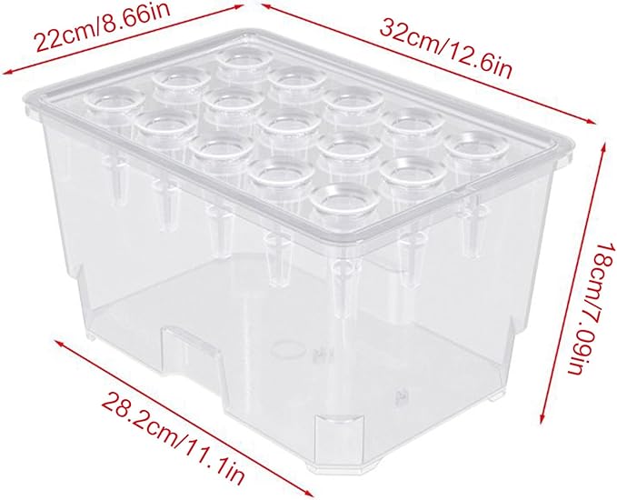 Indoor Hydroponic System 15 Pods Plant Grow Kit 12.6x8.66 Inches ABS Cultivation Planter Soilless Gardening Herb Starter Kit LED Grow Light Compatible