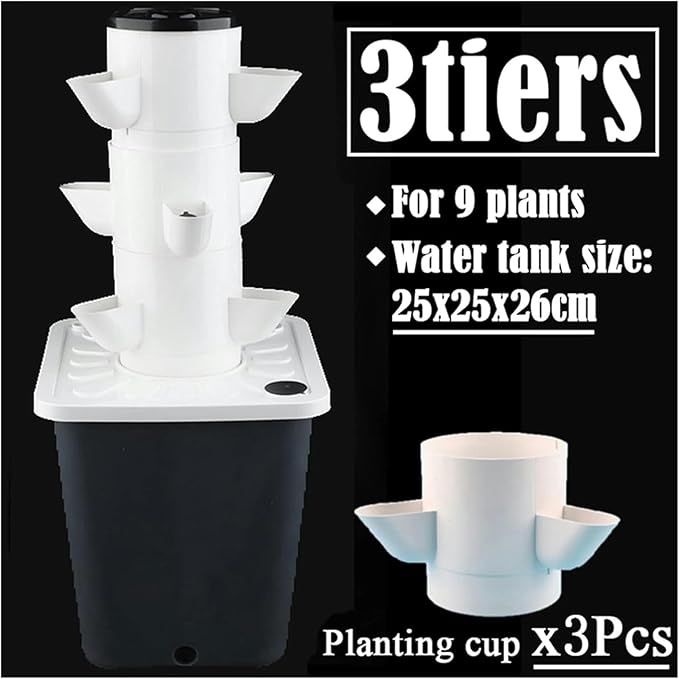 Hydroponics Growing System DIY Balcony Hydroponic Growing System Detachable Pp Colonization Cups Home Garden Farm Greenhouse Vertical Tower Planters Hydroponic