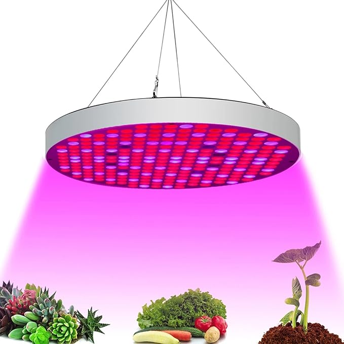 LED Plant Grow Light 250 LEDs Full Spectrum Phytolamp Dimmable Plant Grow Light for Indoor Plants Seeding Veg &amp BloomSilver
