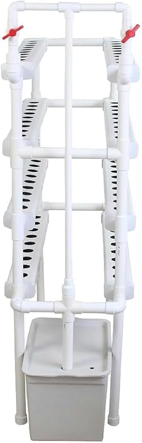 XENITE Hydroponics System Hydroponic Grow Kit 4 Layer Food-Grade PVC-U Pipe with Pump System with Grow Baskets and Sponges Without Water Tank 0825
