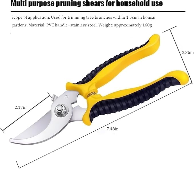 Garden Tool Set with Storage Bag 6-Piece Aluminum Alloy Hand Tools Ergonomic Handles Includes Trowel Pruner Cultivator Fork