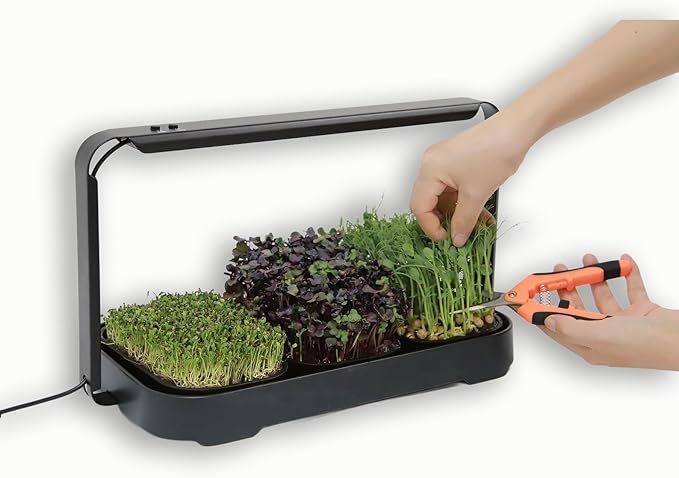 Microgreens Growing Trays Bundle Grow Lamp 6 Silicone Trays18 Jute Mats Microgreens Growing Kit Seed Sprouting &amp Indoor Grow Accessories (No Seeds)