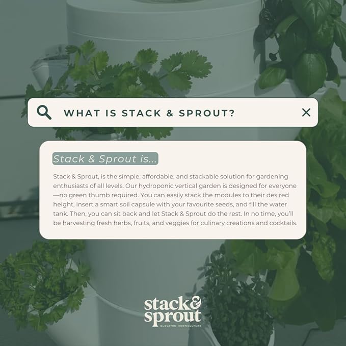 The Stack &amp Sprout Vertical Gardening System - Vertical Urban Gardening for Condo Patios and Balconies