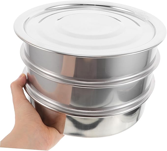 1 Set Machine Sprouting Kit for Wheat Grass Broccoli Growing Kit with Lid Stackable Growing Trays Broccoli Sprouting Kit with Lid Silver Stainless Steel