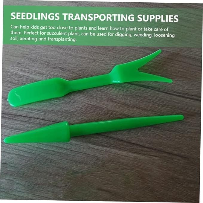 Happyyami 40 Sets Sowing Device Bonsai Planting Tool Potato Fork Succulent Widger Garden Hand Tool Mini Transplanting Tool Soil Scoops Hole Puncher Abs Pearlescent Work Supplies