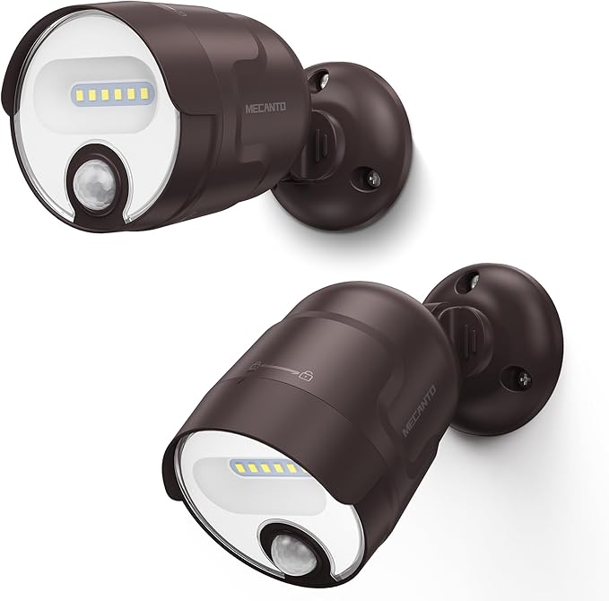 2 Pack Motion Sensor Light Outdoor Battery Operated 4000mAh Rechargeable 600 Lumen Battery Outside Lights Spotlight IP65 Waterproof for Porch Garage House
