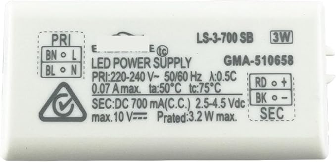 Spotlight LED lamp Driver Power Supply LED10W2-4A one Beam Projection lamp(1-4W 700MA DC2.5-4.5V LS-3-700 SB)