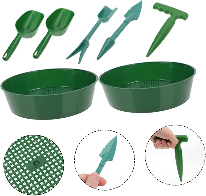 balacoo 1set Garden Tool Soil Sifter Shovel for Gardening Portable Cultivation Kit Soil Screens Shovels Planting Tool Maker for Garden Balcony Greenhouse