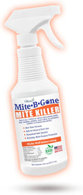 Dust Mite Killer Spray by Mite-B-Gone 16oz | Naturally Kills Human Mites Chicken Bird Dust Spider Rat Turkey Carpet Mites | Family &amp Pet Safe Treatment for Homes Furniture Bedding &amp F