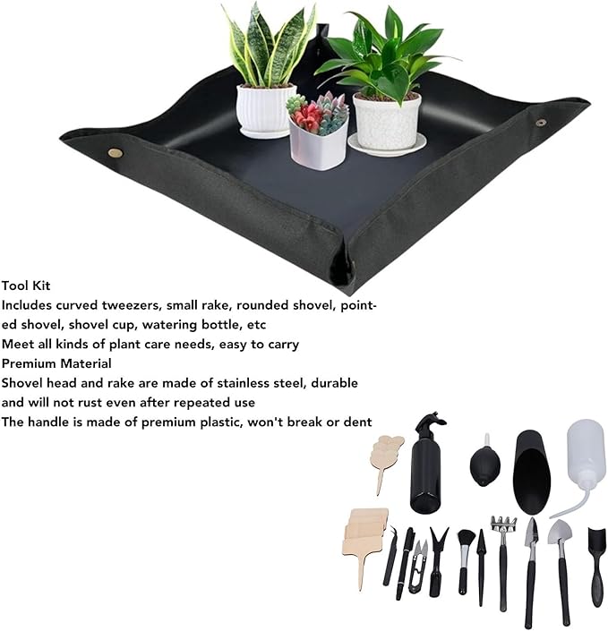 23pcs Succulent Tools Miniature Garden Transplanting Tools Set for Bonsai Plant Cactus Small Indoor Plant Care