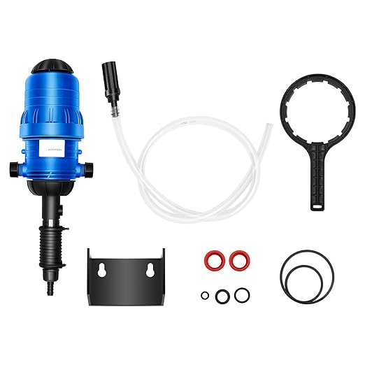 0.4%~4% Fertilizer Injector for Drip Irrigation 5.28~660.43 Gal/H Adjustable Fertilizer Injector Water Powered Liquid Dispenser for Livestock Industry Garden