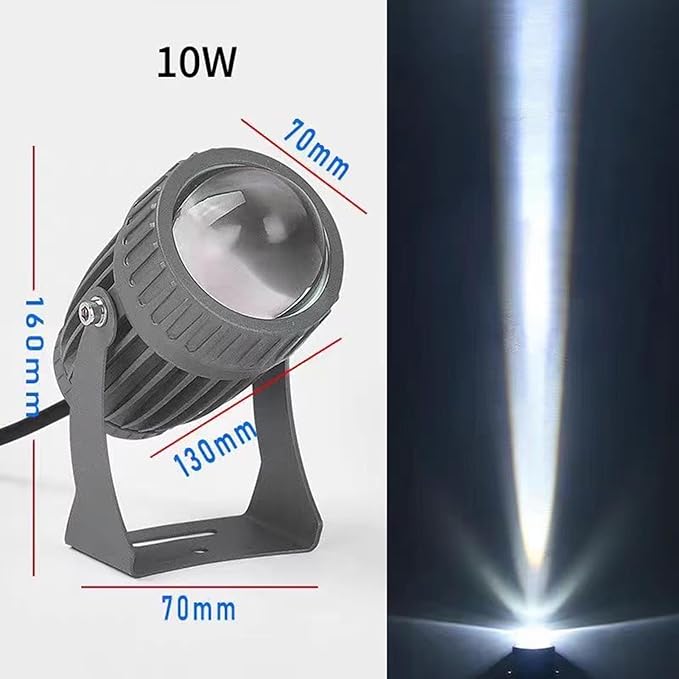 LED Single Beam Spotlight COB Narrow Beam Floodlight 180° Rotatable IP65 Waterproof Spot Light AC85-265V for Garden Hotel Exterior Wall Decor Landscape Lighting