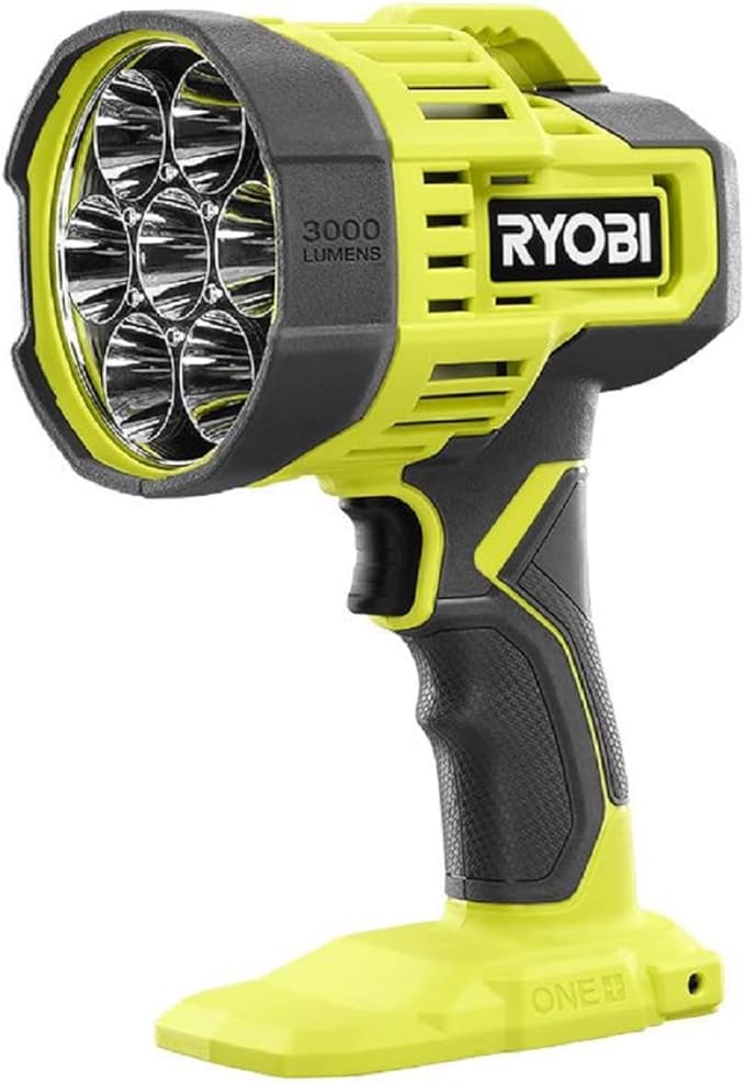RYOBI 18V ONE+ LED Spotlight 650 Yard Beam Distance PCL661B