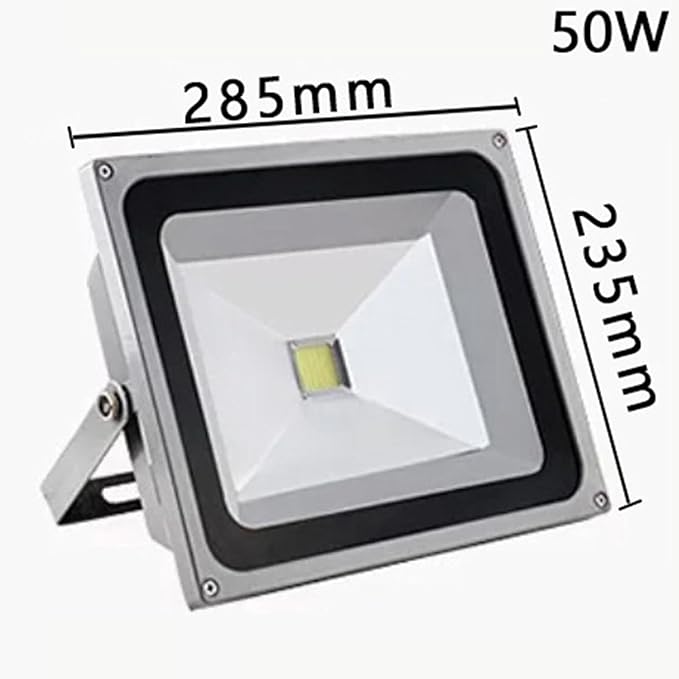Outdoor Spotlight Ground Floodlight 220V Low Voltage Led Beam Light IP65 Waterproof Landscape Tree Light for Garden Patio Pathway Construction SearchlightYellow 50W