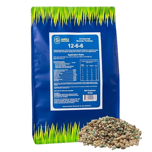 Supply Solutions 12-6-6 Ornamental Booster Fertilizer - Plant Food Topdress on Foliage Nurseries and Landscapes - Controlled Release NPK Plant Fertilizer with Macro and Micro Nutrients (10lbs)