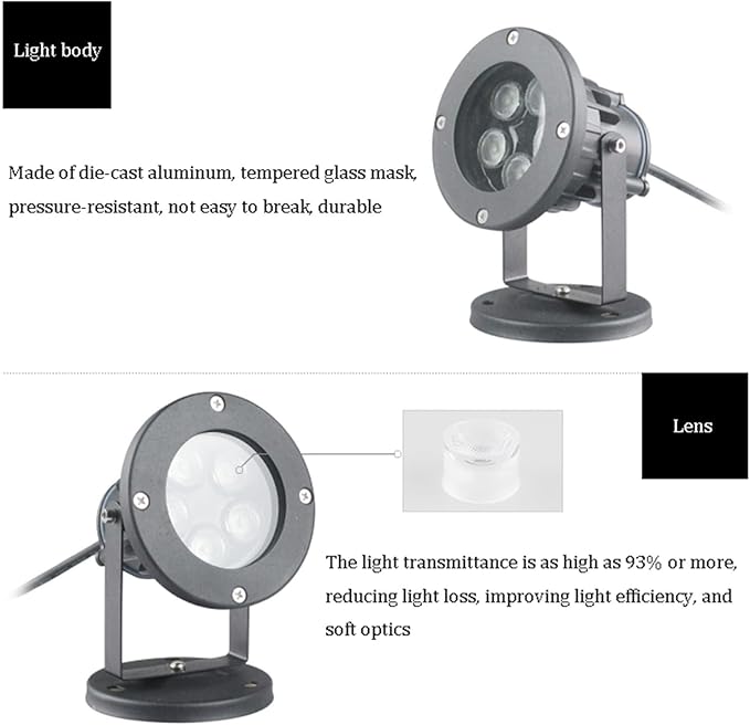 Tree Lighting Spotlight - Outdoor LED Spotlights IP65 Waterproof Outdoor Garden Landscape Light AC 100-240V Rotatable LED Tree Spotlight Beam Light For Garden Lawn Tree Lighting(Yellow9W)