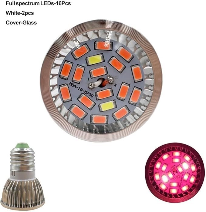 Fengyan Home Bulbs 5W AC85-265V E27 28LEDs Full Spectrum Grow Light Led Grow Lamp Hydroponic Systems Best for Medicinal Plants Growth Flowering 10 PCS/Pack Household Lamp