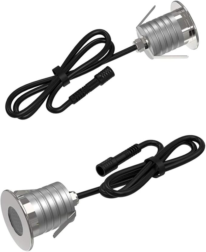 2PCS Ground Landscape Lights - 3W LED Spotlights IP67 Waterproof Honeycomb Underground Light Stainless Steel Low Pressure Anti-Glare Floor Tile LampDimmable LED Decorative Lights (Neutral White