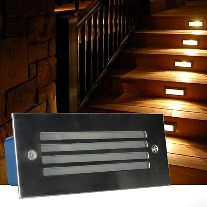 5W Rectangle Garden LED Underground Light - Ground LED Landscape Lights IP65 Waterproof Outdoor Recessed Spotlights Stair Corner Lights For Patio Pathway Step Buried Garden Lamp(White5W(AC12V))