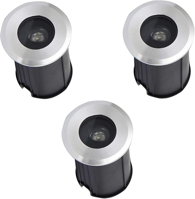 3PCS Ground LED Landscape Lights - Recessed Underwater Light 12V/24V Miniature Underwater Recessed Spotlight IP68 Waterproof Saltwater Pool Light For Swimming Pool OuCold White-52x85mm(12V)