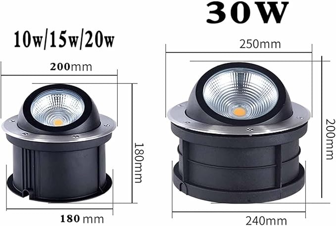 Outdoor Buried Lights - Ground LED Landscape Lights AC-220V Outdoor Recessed Spot Light IP67 Waterproof Spotlight/Led Beam Light Garden Tree Spotlight Floor Lamp(Red15W)