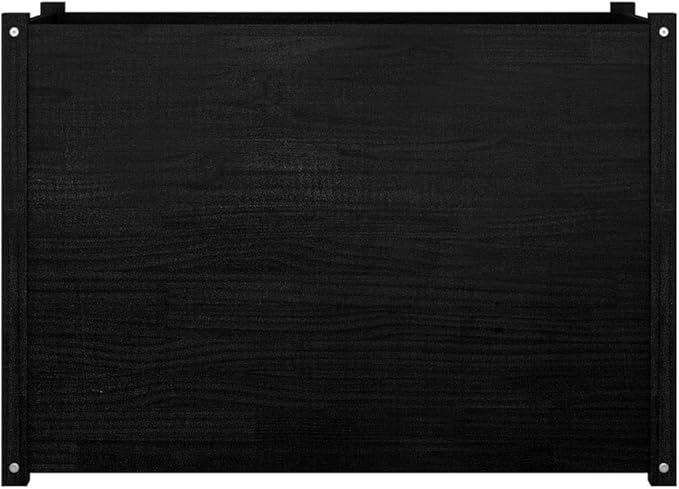 Wooden Garden Planter Box Raised Garden Bed Indoor Outdoor Planter Outdoor Wood Raised Garden Bed for Vegetables Flowers Herbs Black 39.4x19.7x27.6 Solid Wood Pine-203