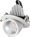 COB Recessed Spotlight Opening High-Transparency Adjustable Angle Elephant Trunk Light for Shop Exterior Walls Wedding Dress/Clothing Store Windows(White30W(AC111-240V))
