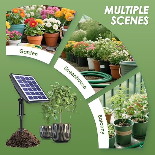 Solar Automatic Drip Irrigation Kit System 2025 Upgrade Auto Watering System Devices for Garden with Timer Plant Waterer Outdoor for Raised Bed Potted Plants Greenhouse (32FT-10 Pots)