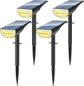 Solar Spot Lights Outdoor Solar Lights Outdoor Waterproof IP65 3 Brightness Modes Dusk to Dawn Landscape Spotlights for Yard Garden Pathway Tree Decoration Warm White 4 Pack