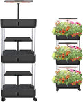 Aeroponic Tower Garden System Hydroponics Growing System with LED Grow Light Hydroponics Tower for Vegetable Fruit Healthy Fresh Herbs Vegetables(Black144cm/56.9in)