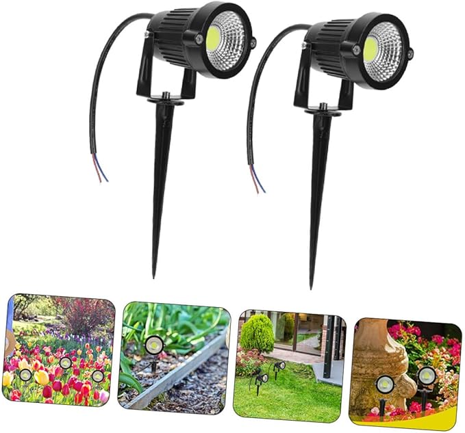 2pcs Creative Led Landscape Light In-ground Decorative Light for Garden and Pathway Cob Outdoor Lighting Easy Installation