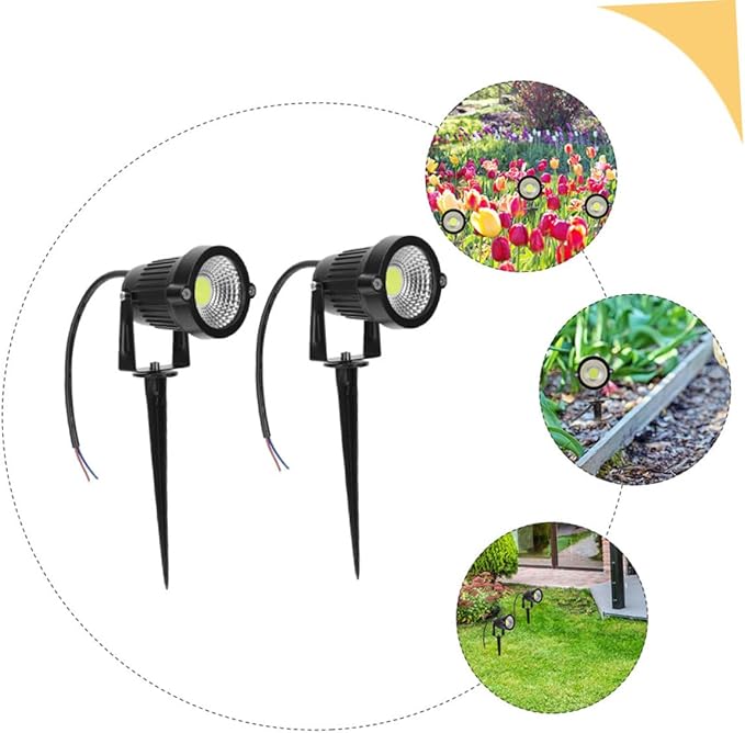 2pcs Creative Led Landscape Light In-ground Decorative Light for Garden and Pathway Cob Outdoor Lighting Easy Installation
