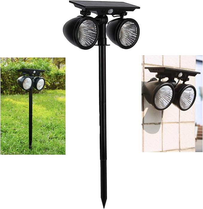 Solar Projection Light Human Body Induction 2‑Color Solar Lawn Lamp for Garden Plants