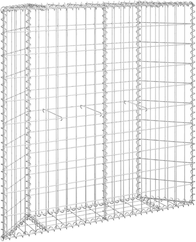 Galvanized Steel Trapezium Gabion Raised Bed Gabion Planter Steel Fencing Wire Patio Flower Plant Bed Basket Stone for Backyard Patio 39.4x7.9x39.4-183
