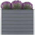 Galvanized Raised Garden Beds Outdoor Planter Raised Beds Metal Garden Box Planter Boxes Garden Bed for Vegetables Fruits Flower 39.4x39.4x30.3 Galvanized Steel Gray